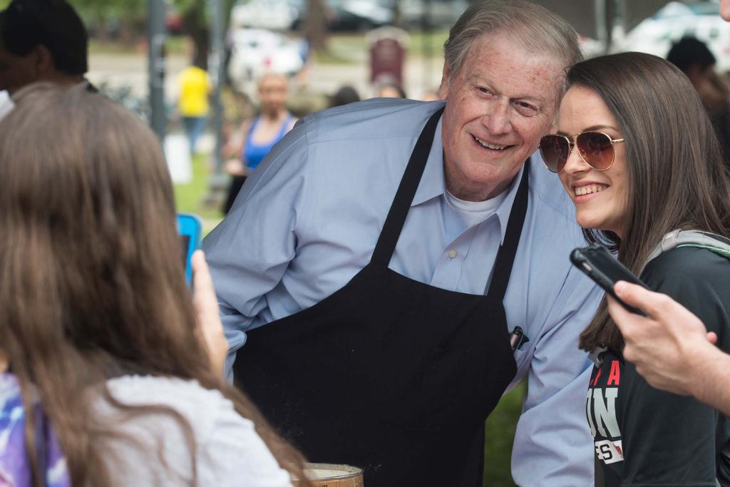 President John Thrasher poses for a photo at the President's Ice Cream Social in April 2016.
